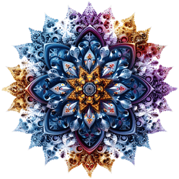 AI generated 3D Rendering of a Indian Mandala Art Element on Transparent Background - Ai Generated png