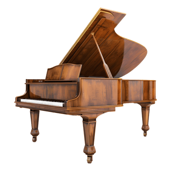 AI generated 3D Rendering of a Piano on Transparent Background - Ai Generated png