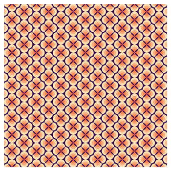 70s Style Mid Century Flowers Pattern png