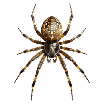 AI generated 3D Rendering of a Black Spider on Transparent Background - Ai Generated png