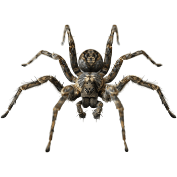 AI generated 3D Rendering of a Black Spider on Transparent Background - Ai Generated png