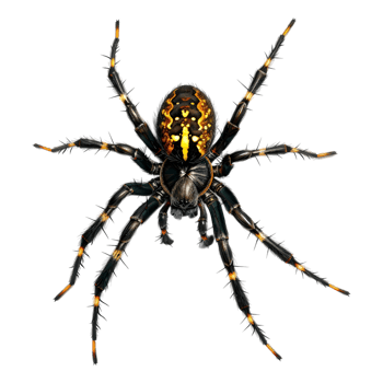 AI generated 3D Rendering of a Black Spider on Transparent Background - Ai Generated png