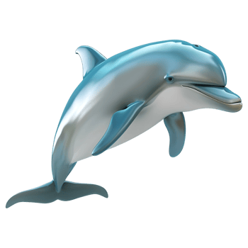 AI generated 3D Rendering of a Cute Dolphin on Transparent Background - Ai Generated png