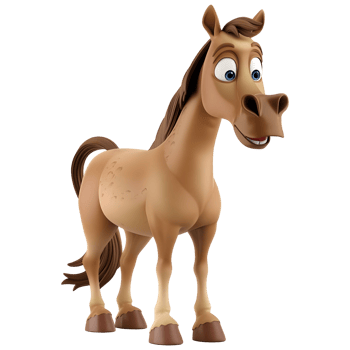 AI generated 3D Rendering of a Cute Horse Standing on Transparent Background - Ai Generated png