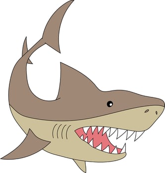 Colorful Shark Clipart for Lovers of Sea Life vector