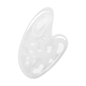 Guasha Scrapper White Jade Stone vector