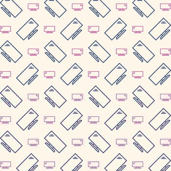 Television awesome trendy multicolor repeating pattern vector illustration background