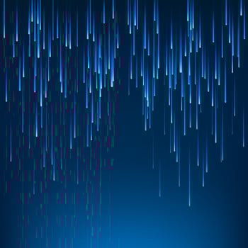 Fallen Blue Lines on Dark Blue Background, Vector Illustration
