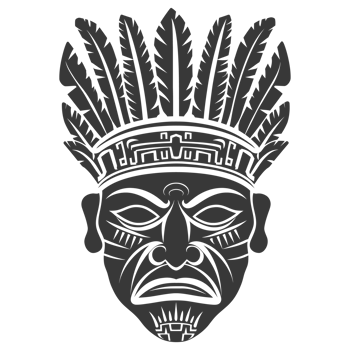 Silhouette Hawaiian Mask black color only png