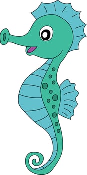 Colorful Seahorse Clipart for Lovers of Ocean Creatures vector