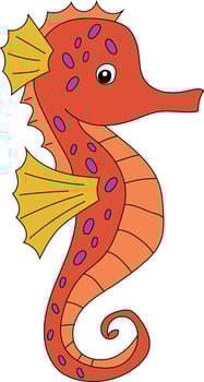 Colorful Seahorse Clipart for Lovers of Ocean Creatures vector