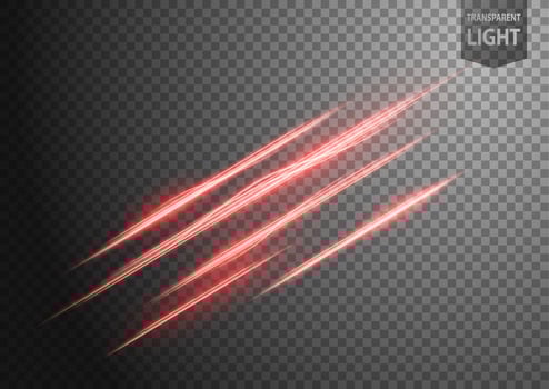 Abstract Red Lines of Light with A Background, Isolated and Easy to Edit, Vector Illustration