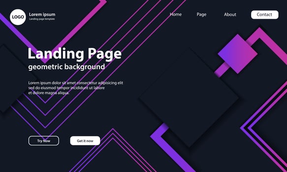 Geometric Background with Dynamic Shapes Composition, Vector Illustration