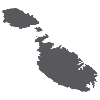 Malta map. Map of Malta in grey color png