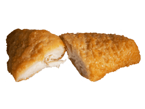 Breaded chicken on transparent background png