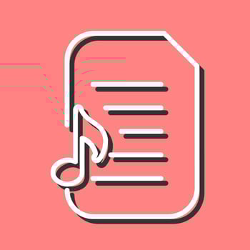 Audio Document Vector Icon