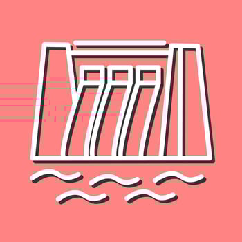 Water Dam Vector Icon