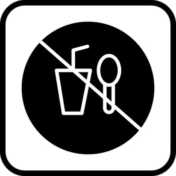 No Food or Drinks Vector Icon