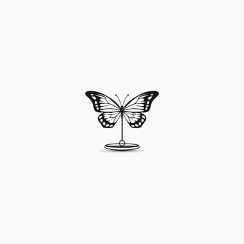 AI generated Balance butterfly vector logo design