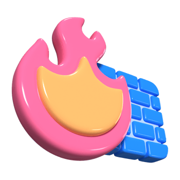 Firewall 3D Illustration Icon png