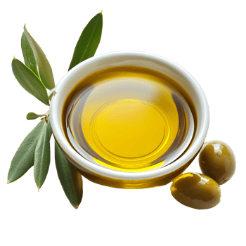 AI generated Bowl of fresh olive oil isolated on transparent background With clipping path.3d rendering png