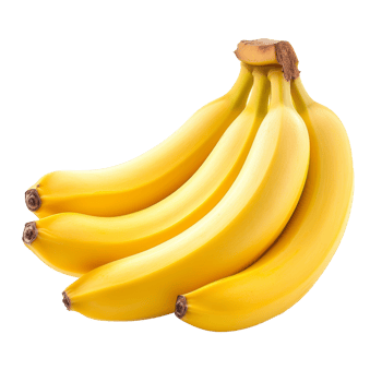 AI generated Bunch of bananas isolated on transparent background With clipping path.3d render png