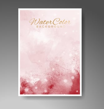 Cover template with watercolor background. Design for your cover, date, postcard, banner, logo. vector