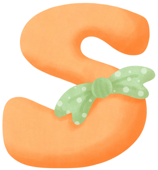 Ribbon with Alphabet letter S png