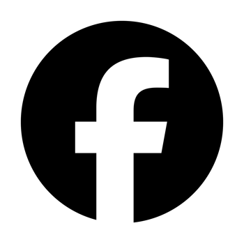Round Circle Black And White Facebook Logo On A Transparent Background png