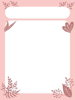 Frame Paper Noted Templated Plant Vintage vector