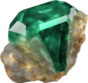 AI generated Emerald stone, colorful gemstone clipart. png