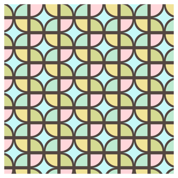 Pastel Colored Mid Century Pattern png