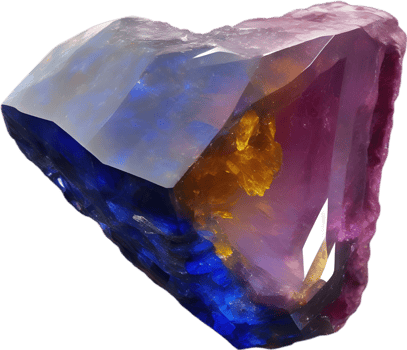 AI generated Sapphire stone, colorful gemstone clipart. png