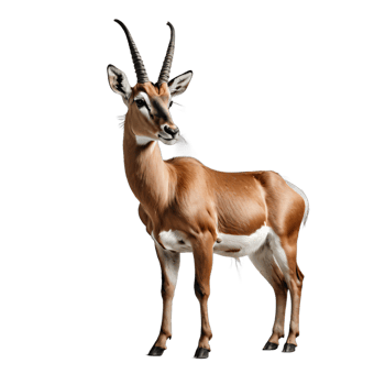 AI generated antelope isolated transparent background PNG. png