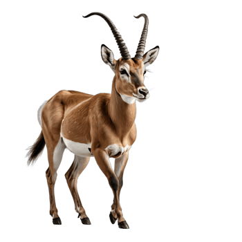 AI generated antelope isolated transparent background PNG. png