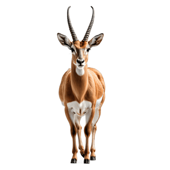 AI generated antelope isolated transparent background PNG. png