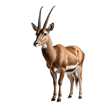 AI generated antelope isolated transparent background PNG. png