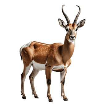 AI generated antelope isolated transparent background PNG. png