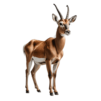 AI generated antelope isolated transparent background PNG. png