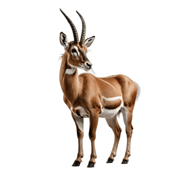 AI generated antelope isolated transparent background PNG. png