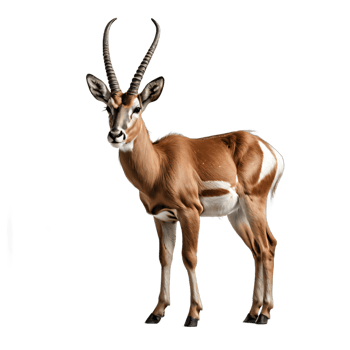 AI generated antelope isolated transparent background PNG. png