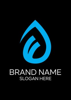 initial F with oil idea vector logo design
