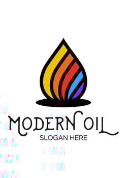organic oil idea vector logo design