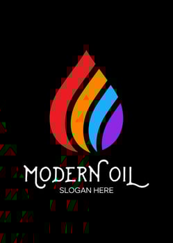 organic oil idea vector logo design