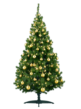 decorated Christmas tree, transparent background png
