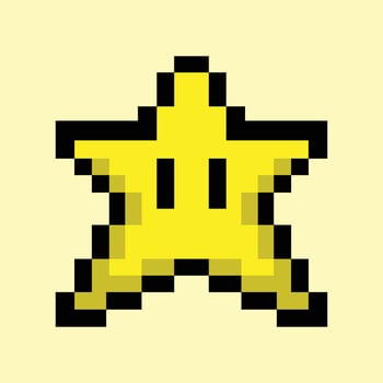 Star Game Pixelation vector