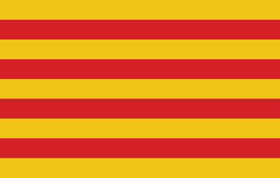 Catalonia flag . Flag of Catalonia vector isolated on white background