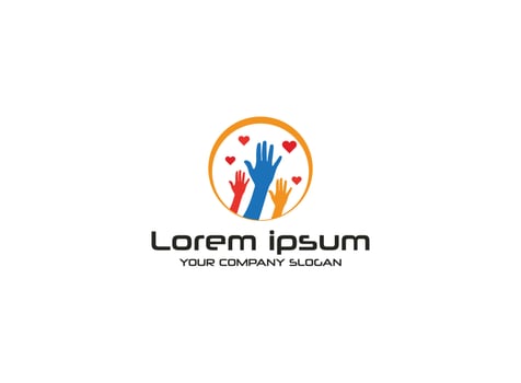 abstract logo unity and togetherness of social people. Social team logo icon. Social diversity, team work. vector