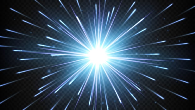 Blue Explosion Effect, Vector Illustration