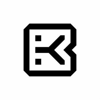Minimalist letter k simple logo template vector